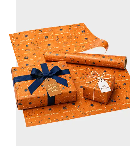 custom personalised gift wrapping paper
